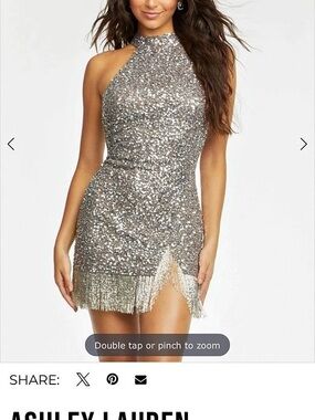 ASHLEY LAUREN SEQUIN MINI DRESS